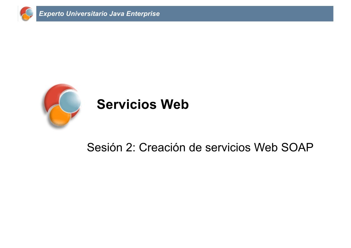 Imágen de pdf Sesión 2: Creación de servicios Web SOAP - Servicios Web
